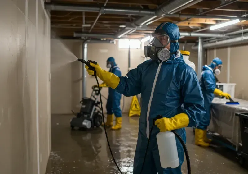 Basement Sanitization and Antimicrobial Treatment process in Bayboro, NC